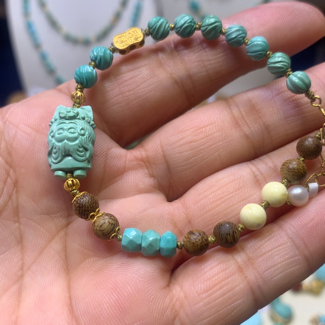 绿松石18K金镶嵌单圈