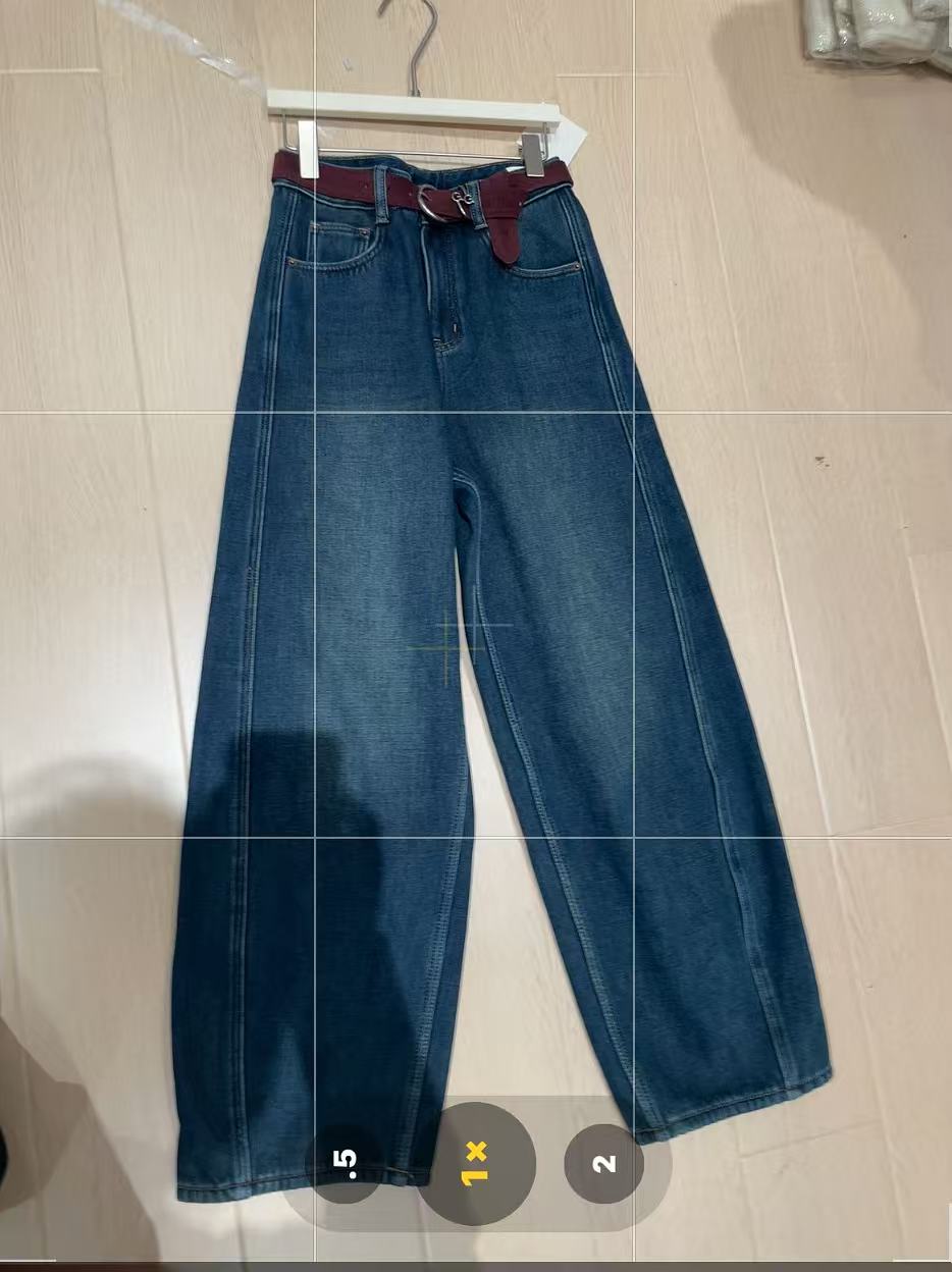 《艳艳家》窄版弯刀裤（会掉浮色)