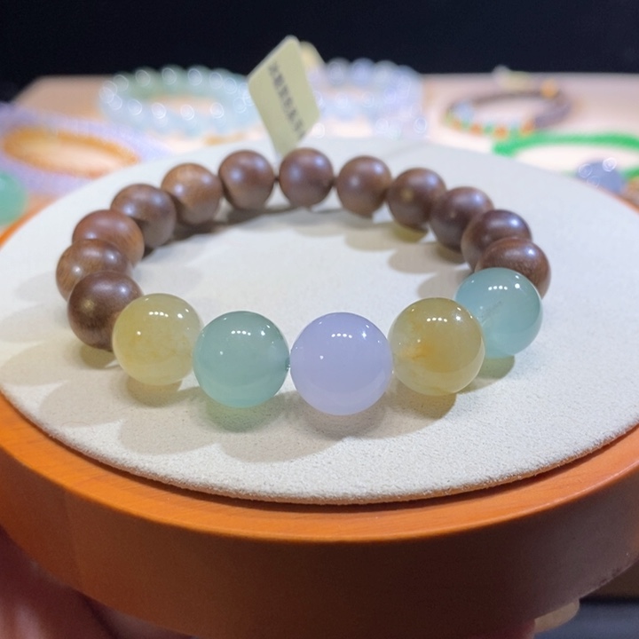 翡翠未镶嵌颈饰翡翠糖果色系手串