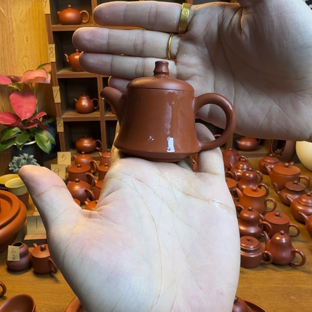 紫砂茶壶潮州朱泥壶金钟50c