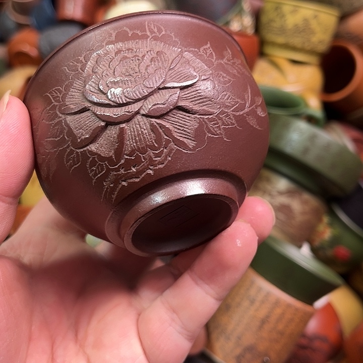 紫砂茶杯全手工紫砂主人杯