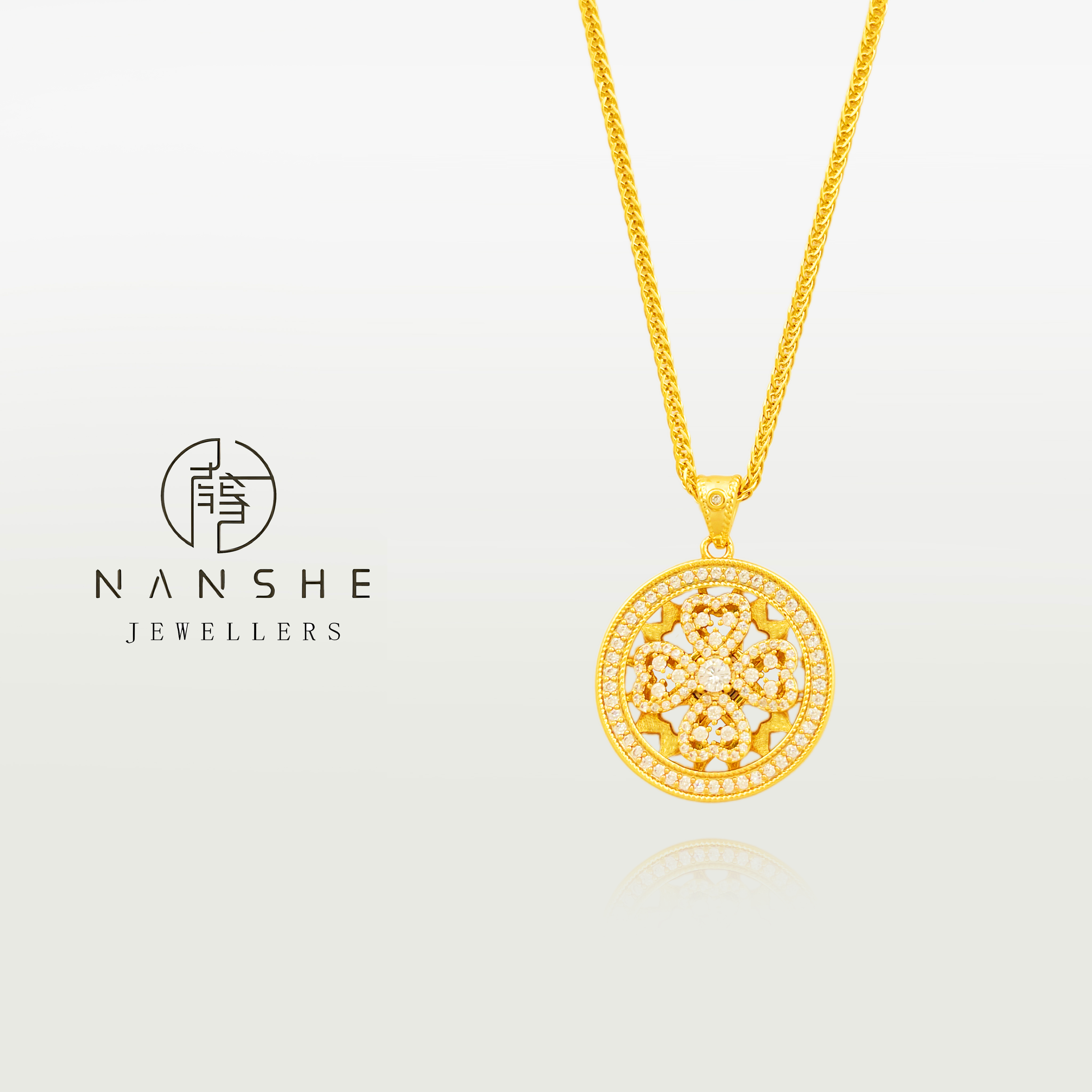NANSHE/南奢【可旋转四叶草】新中式镂空四叶草项链女款 L1572