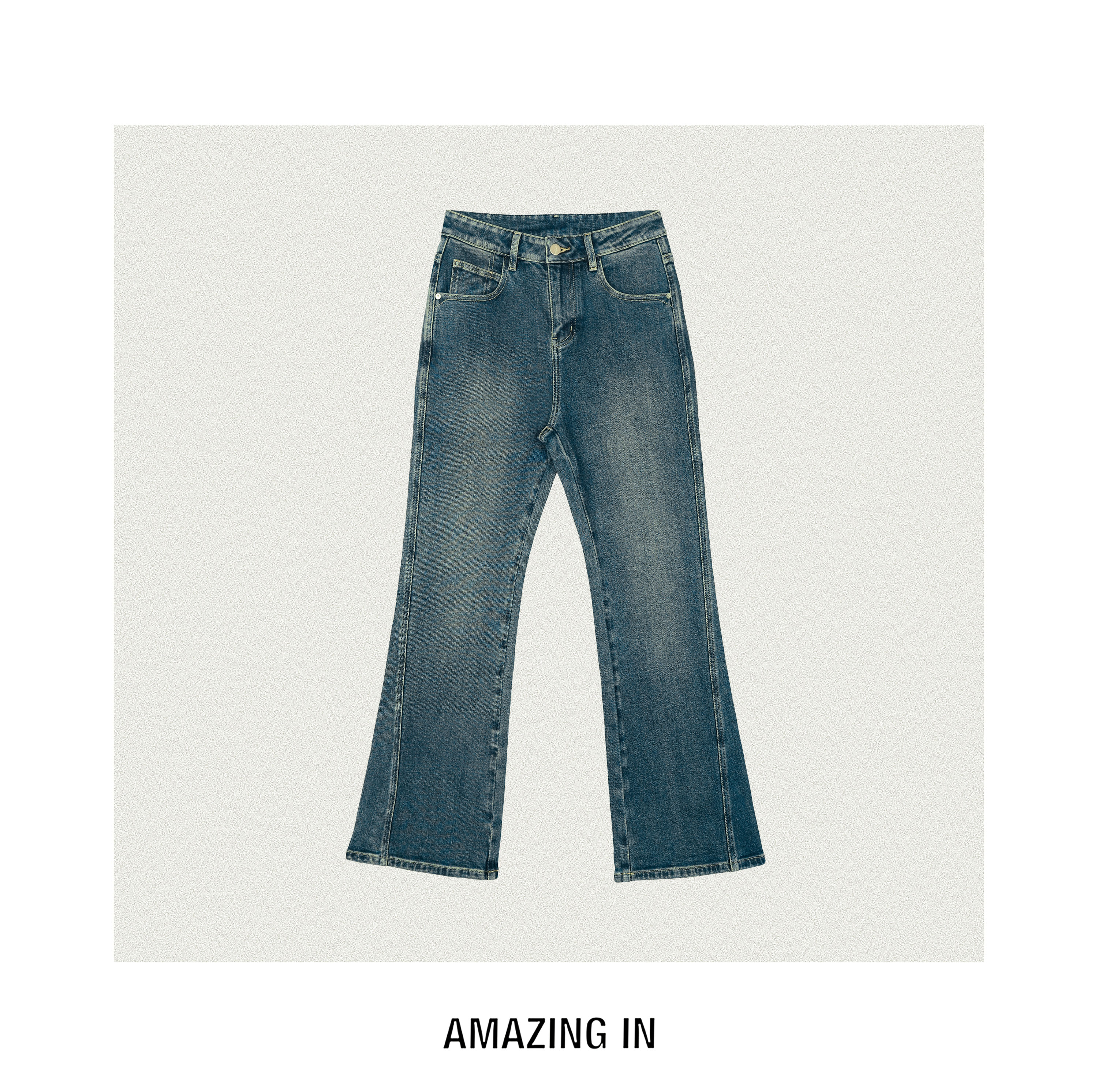 AMAZING IN | 喇叭裤 | 棉质水洗牛仔裤女A250930-AI59CDT2314491