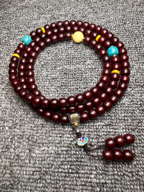 白玉菩提脖挂10尺寸 老型桶珠 机刷成品 盘玩会开片打灯玉华