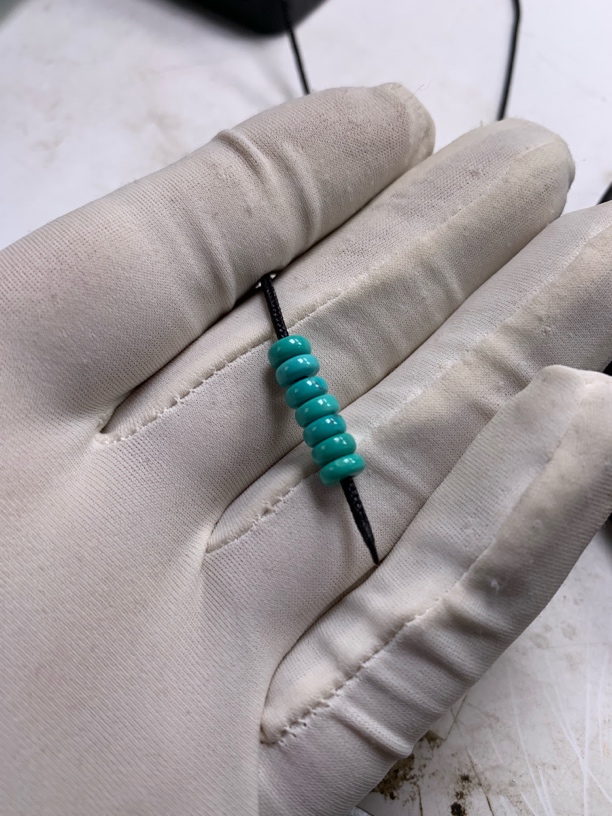 原矿绿松石隔片隔珠