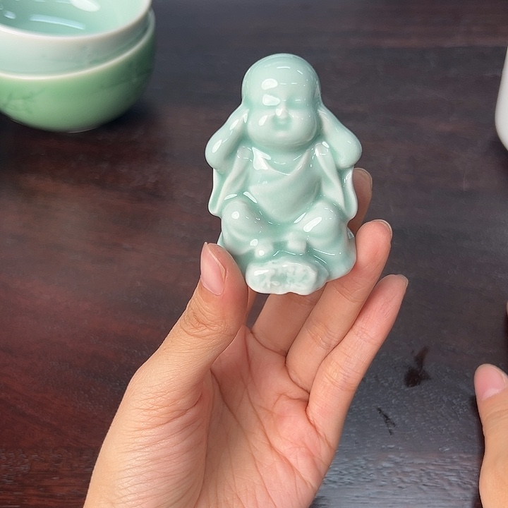 龙泉云间青瓷小米茶器