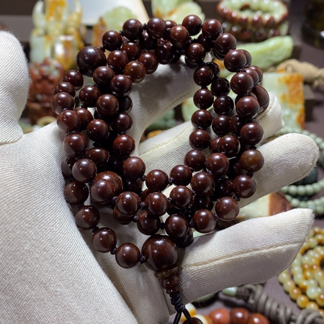 岫岩老玉（透闪石质玉）未镶嵌挂件108粒8