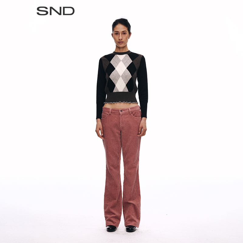 【NHOJ 设计师品牌】SND AW25 菱形罗纹ZZ毛衣女款