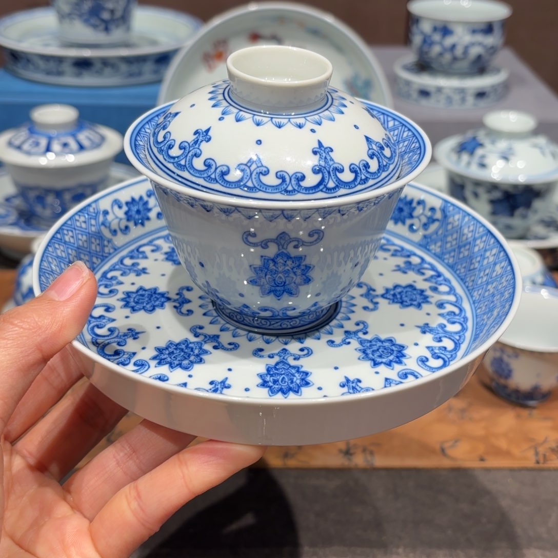 瓷片手工手绘陶瓷茶具