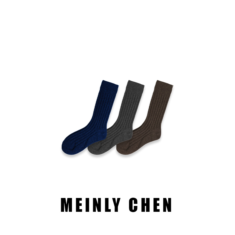 【MEINLY CHEN】高端设计师款时尚百搭舒适小腿袜24086