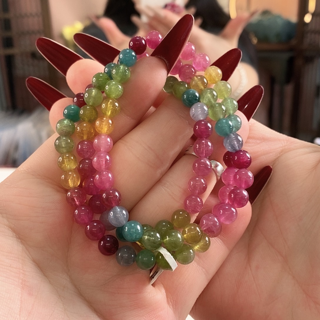 手链碧玺未镶嵌G2643三圈多样性发1