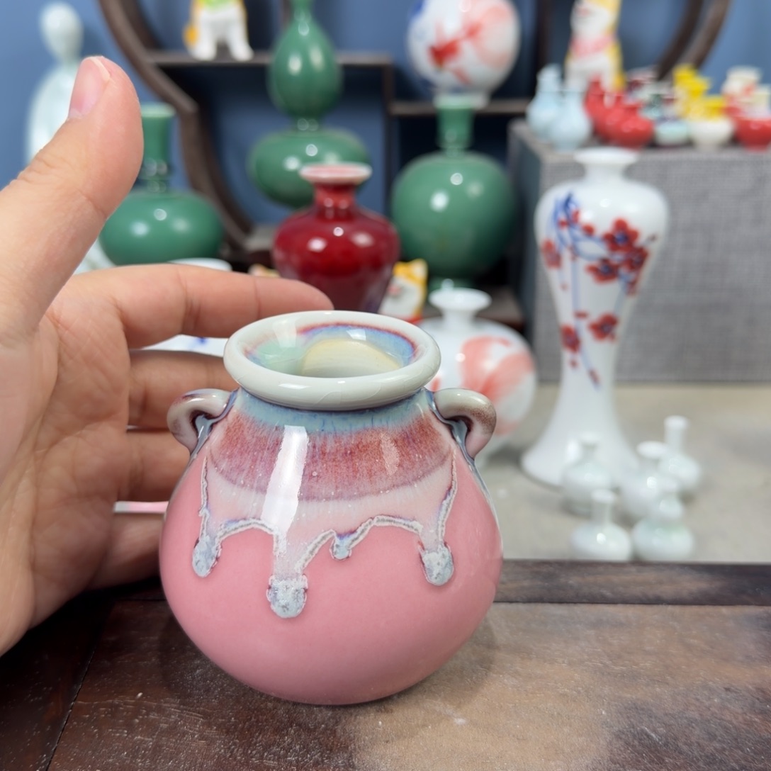 陶瓷手工小花器摆件