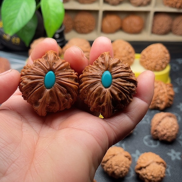 把件文玩核桃全品磨盘边44➕