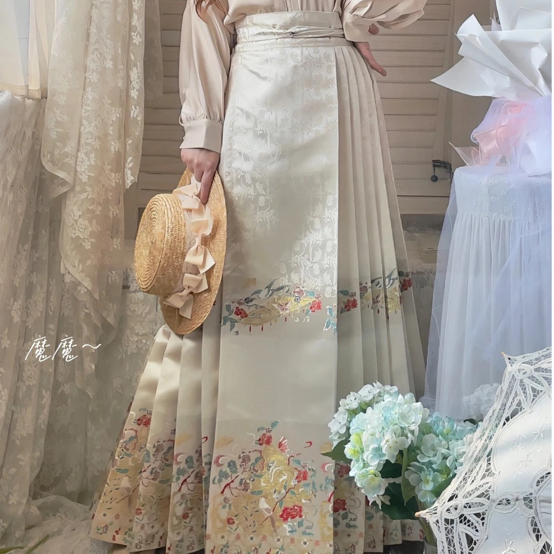 005直播链接汉服马面裙飞机袖中国风 默认微瑕No退No换介意勿拍