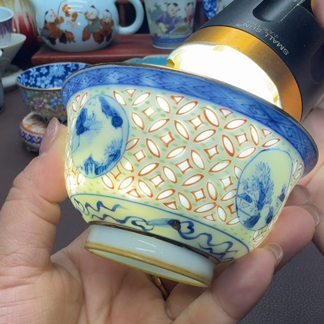 瓷片景德镇仿古手工制作精品展示