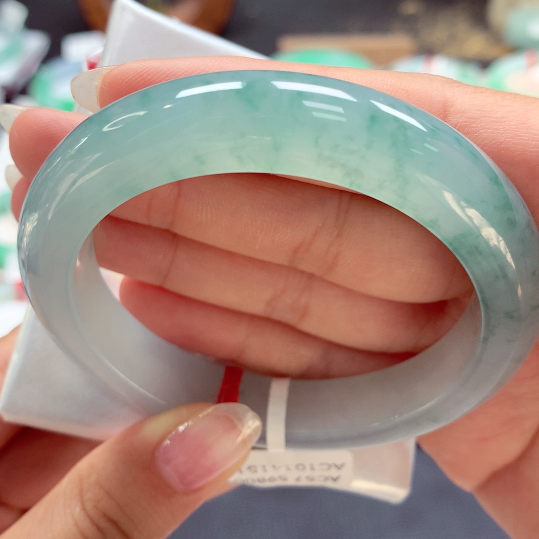 翡翠手镯未镶嵌57正（26）15号