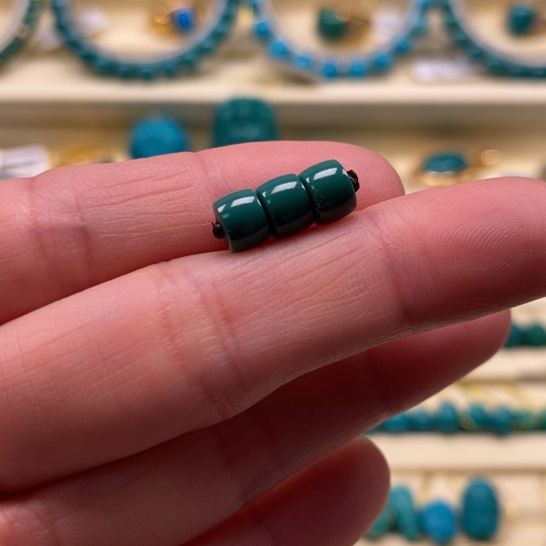 绿松石珠宝奇石未镶嵌直径6直切