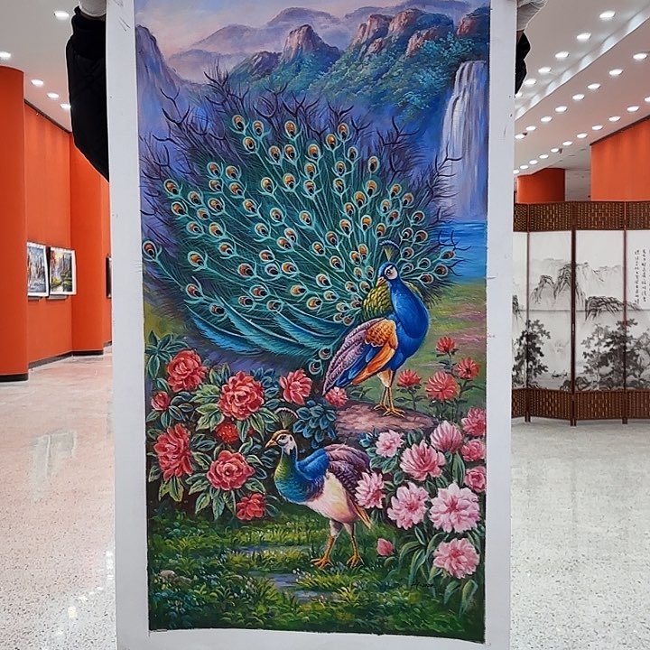 国画二郎老师国际展览原作