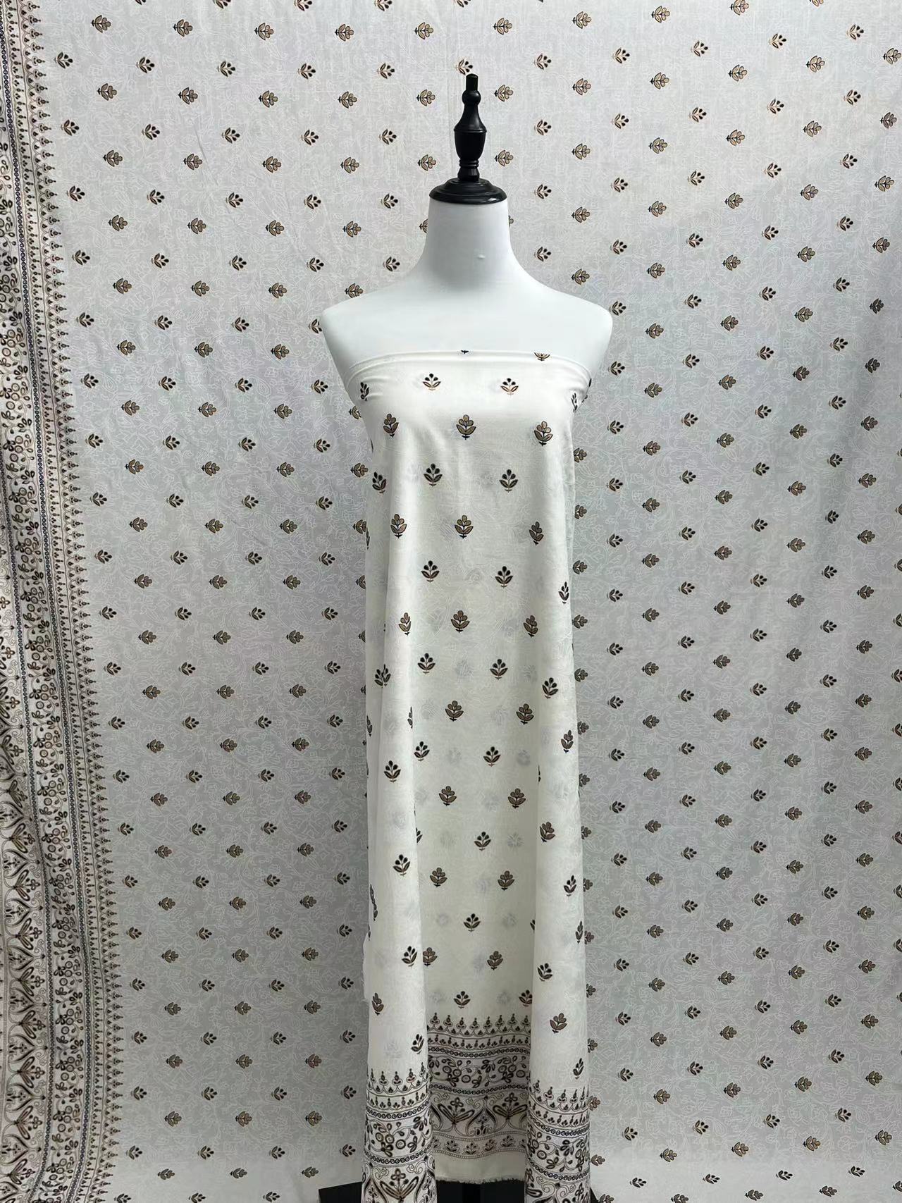  【名贵坊竹节棉】竹节棉棉绸—民族风定位花