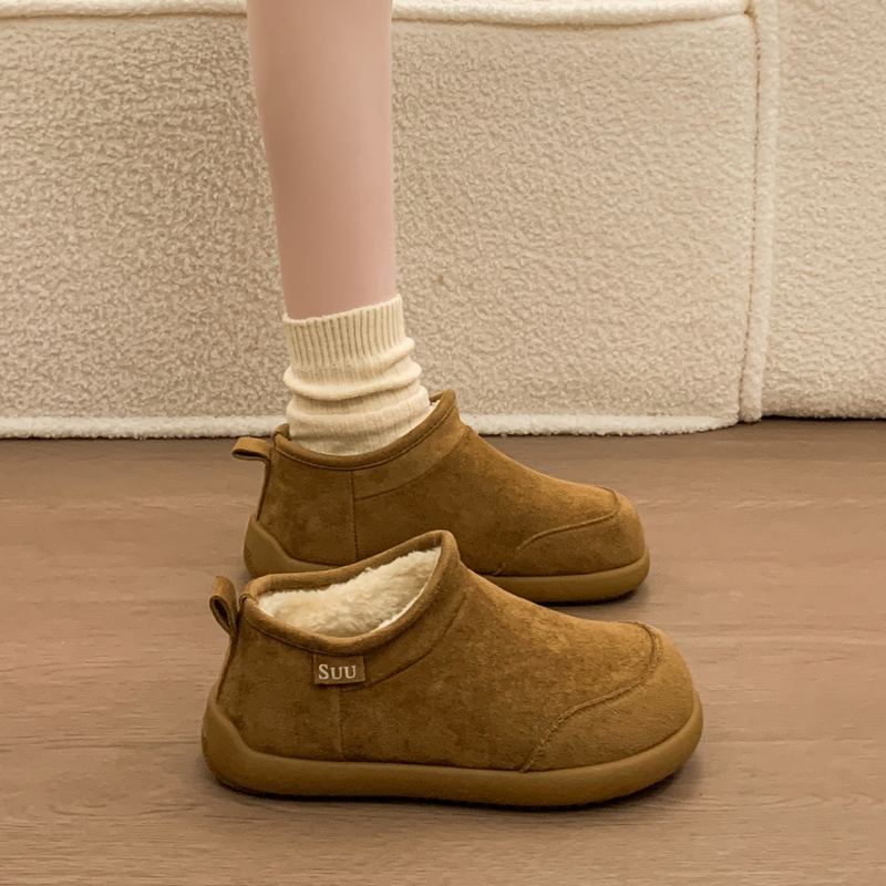 复古小土豆勃肯鞋女款厚底加绒雪地靴2025新款爆款冬季保暖棉鞋子