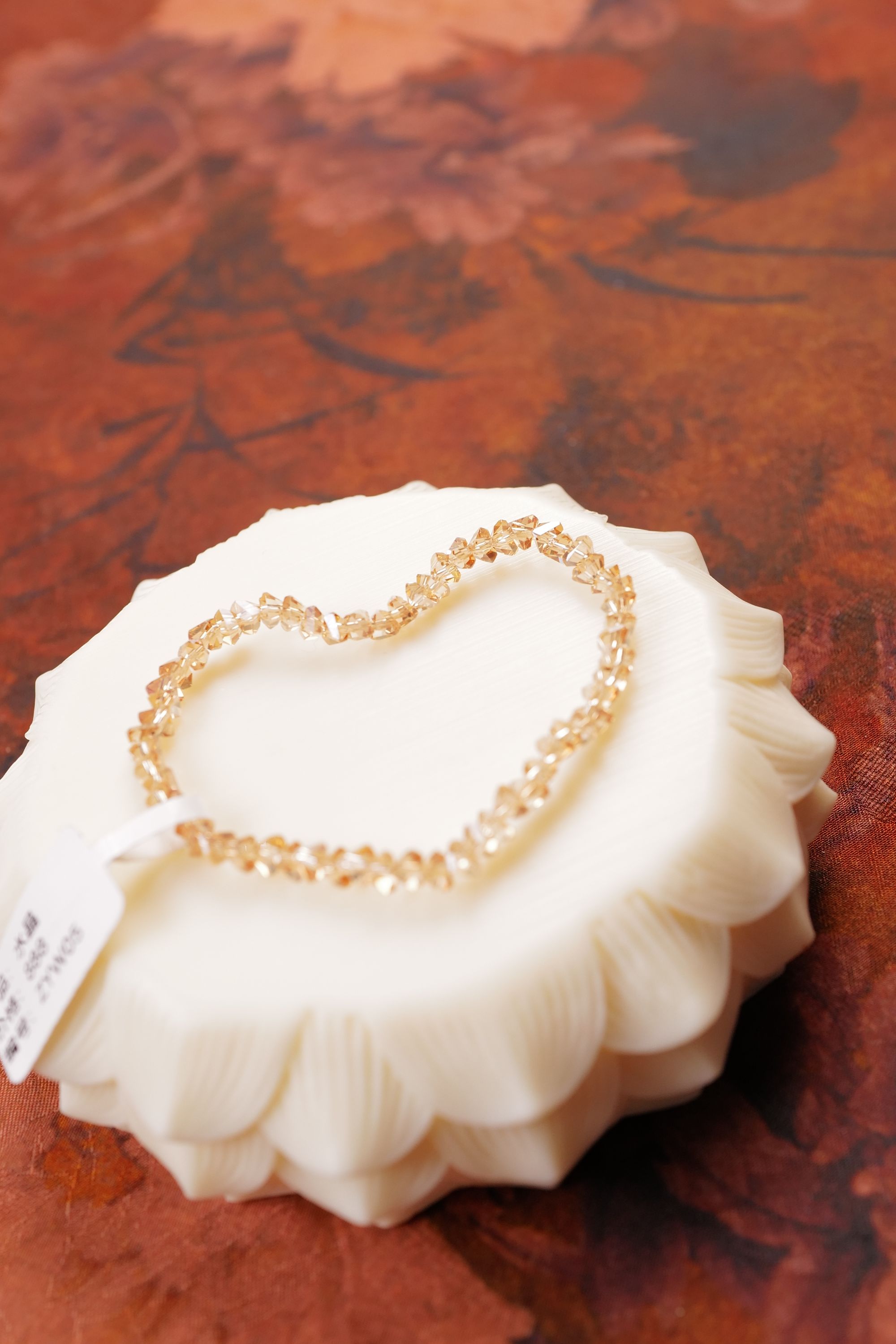 精致奥地利棕水晶手链琥珀色水晶4mm YW11