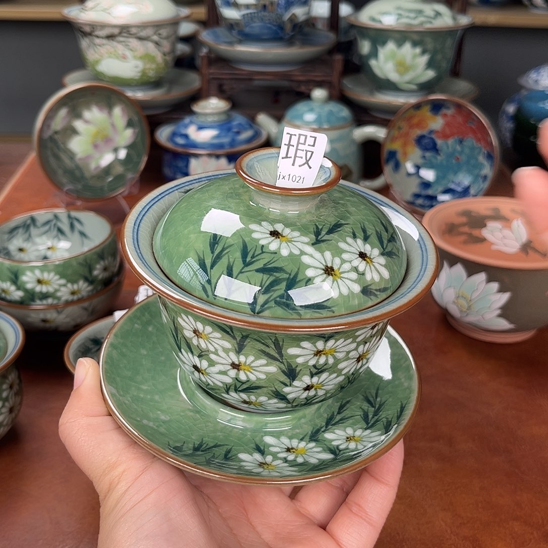 ༄***⠁盖碗景德镇陶瓷窑