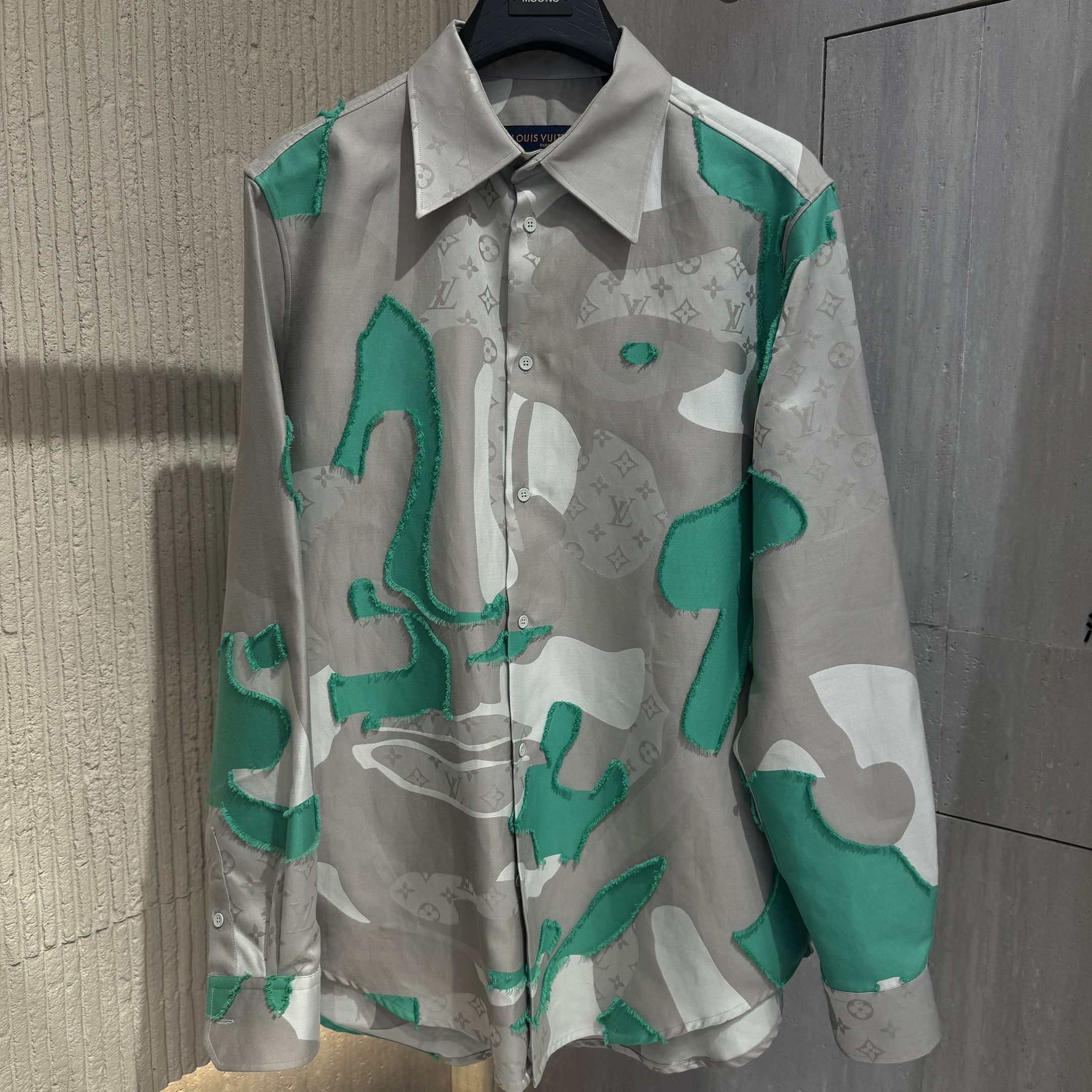 未使用 LouisVuitton/路易威登 拼色图案长袖衬衫L 11501564