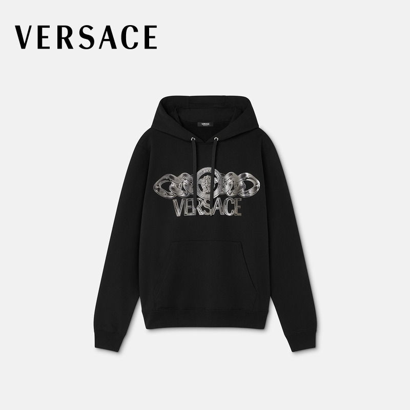 【季末优惠】VERSACE/范思哲 男士Medusa on Chain连帽衫