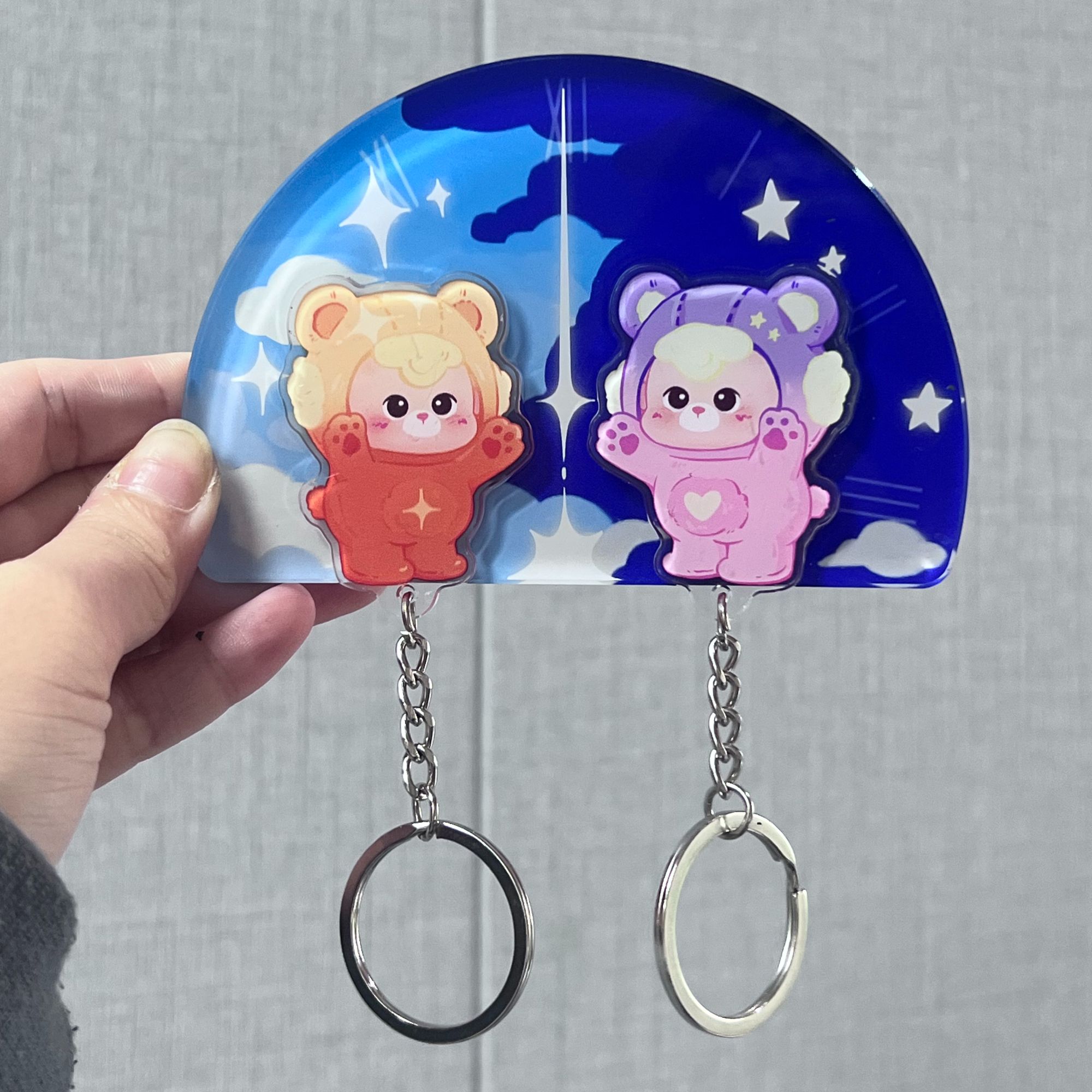 【黑灯屋】diudiubaby 24小时贴贴小熊钥匙扣