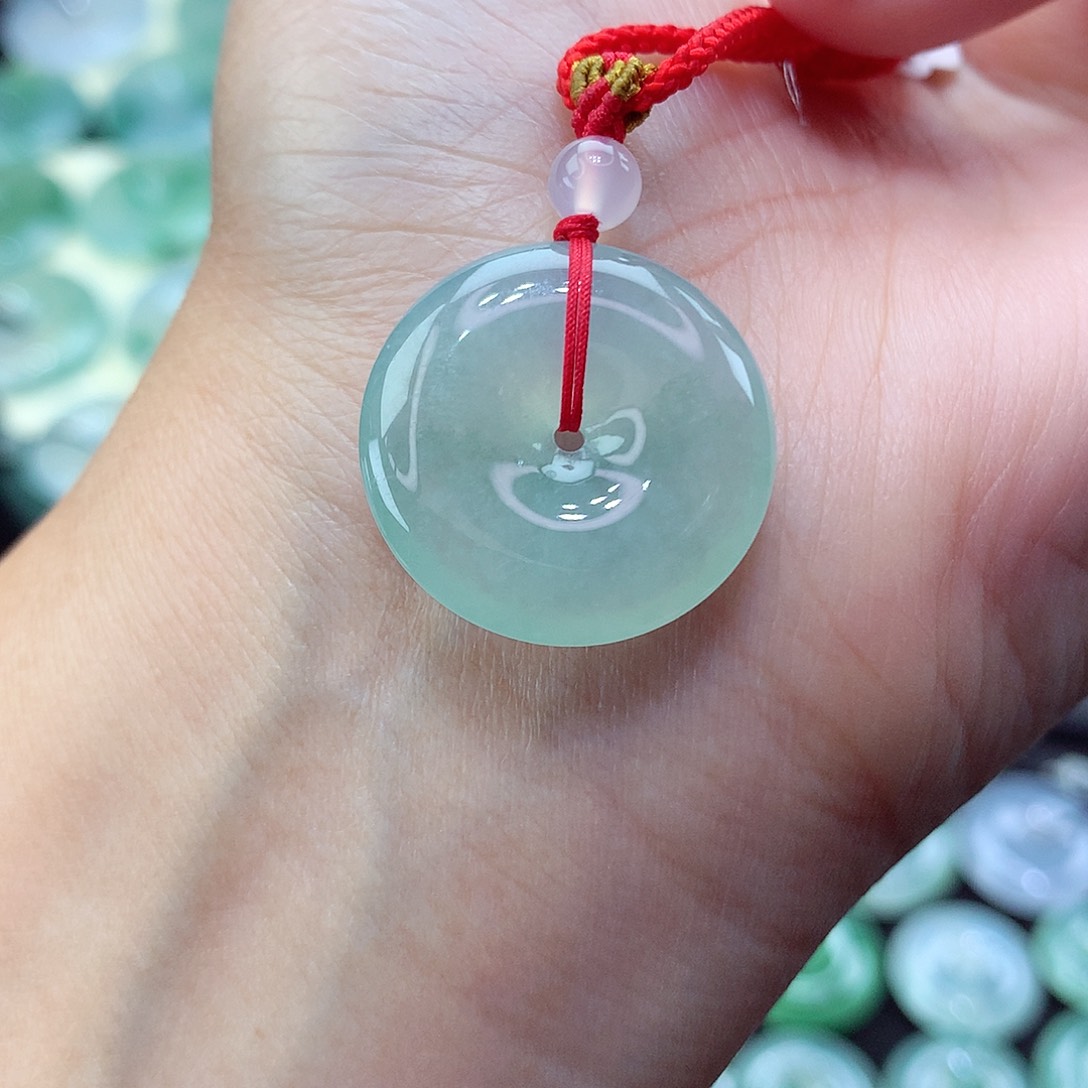 翡翠颈饰未镶嵌9尺寸22.6-5.0