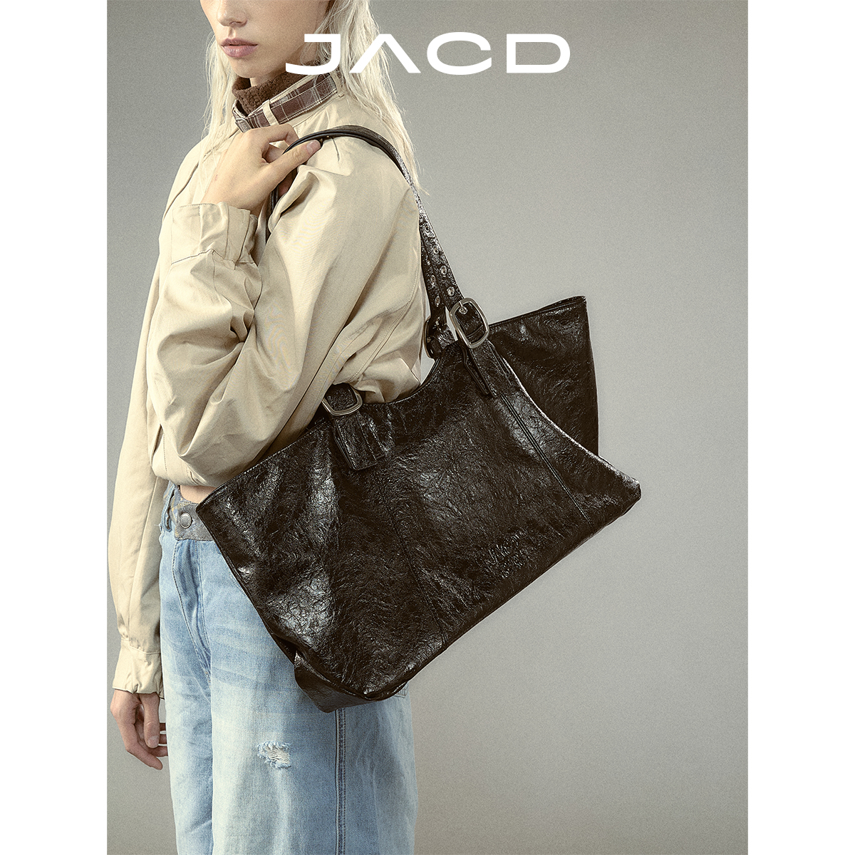 JACD【黑暗骑士】硬核机能包托特包包女式2025新款秋冬通勤单肩包