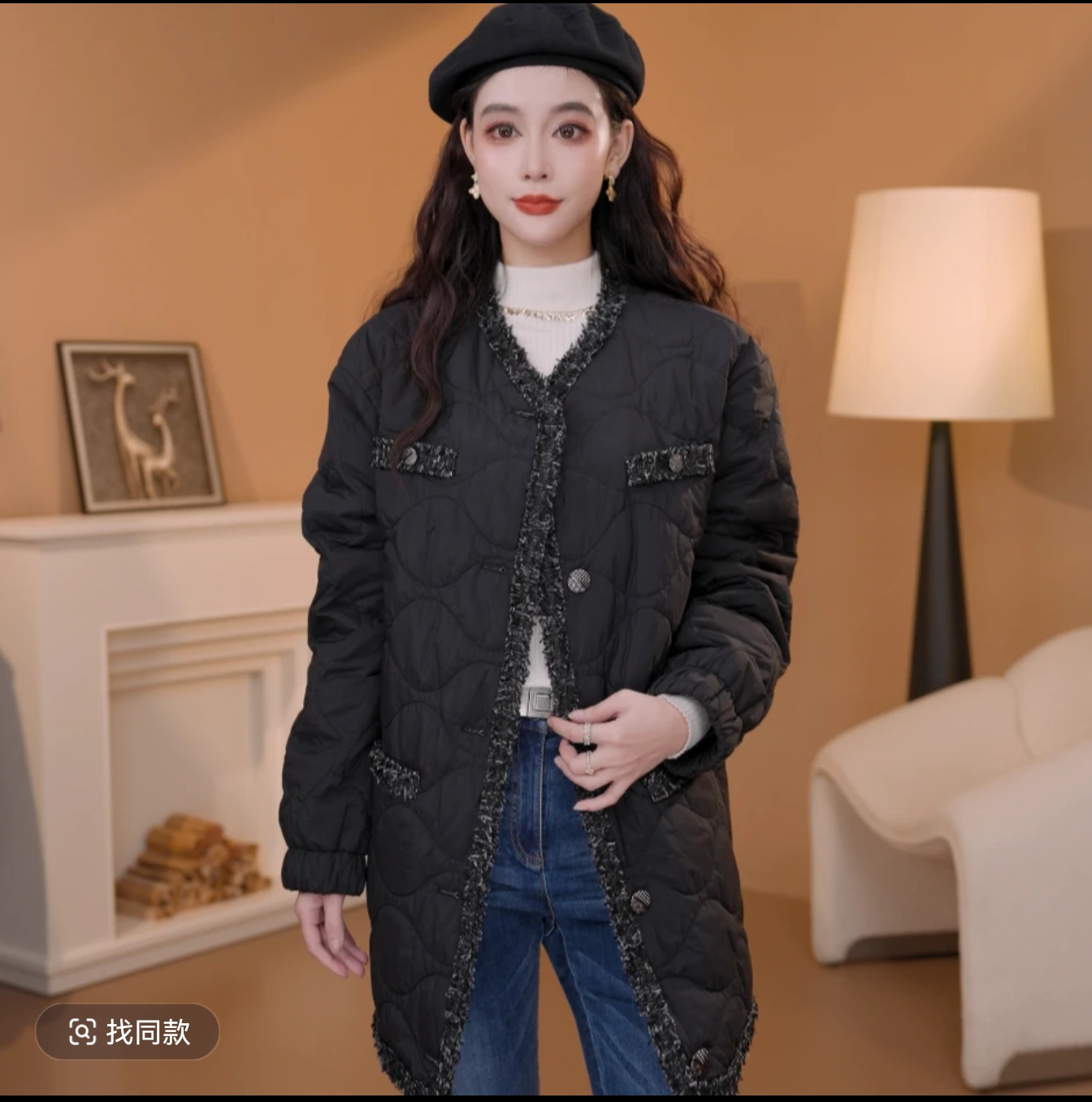 商场同款25冬新款新雪丽棉服540040衣长74cm