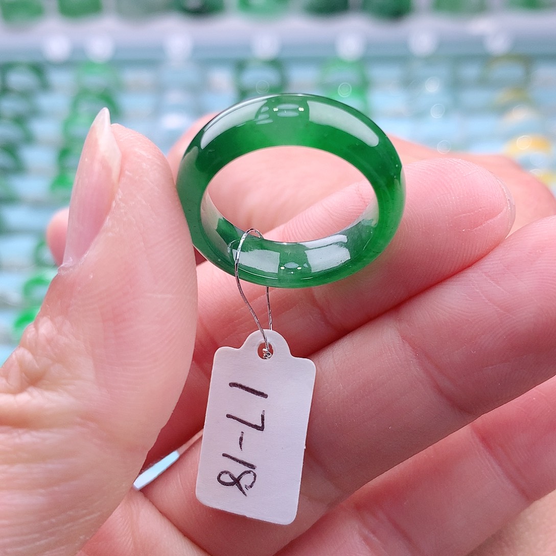 翡翠戒指未镶嵌A货缅甸翡翠