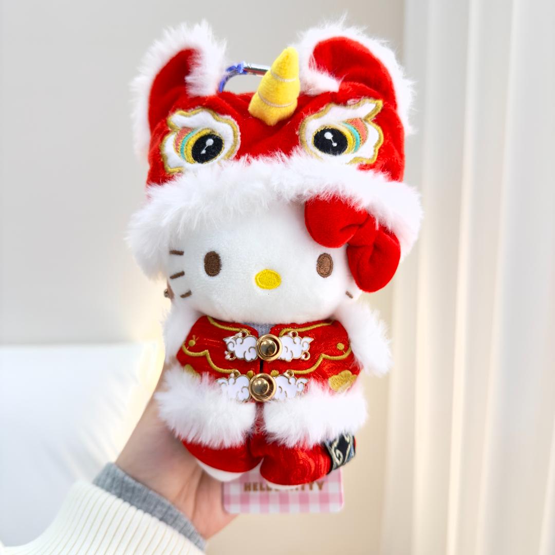 新款】正版HelloKitty 刺绣醒狮可爱少女包包挂件摆件钥匙扣挂饰