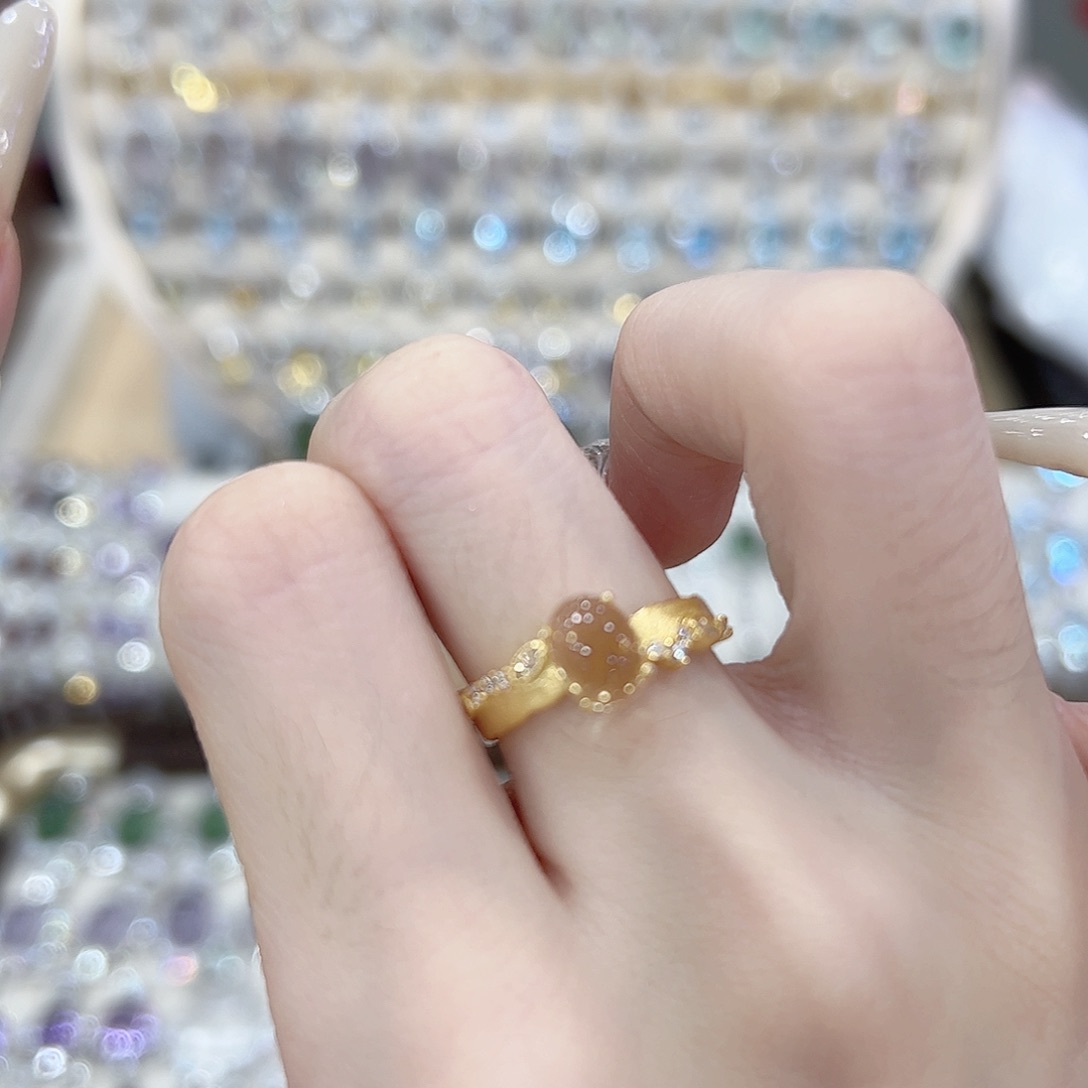 骑***羊黄晶戒指银S925镶嵌