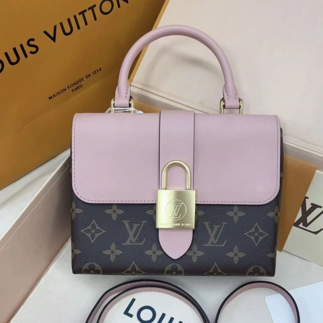 99新 LouisVuitton/路易威登 LV老花粉色锁头 25100120-01