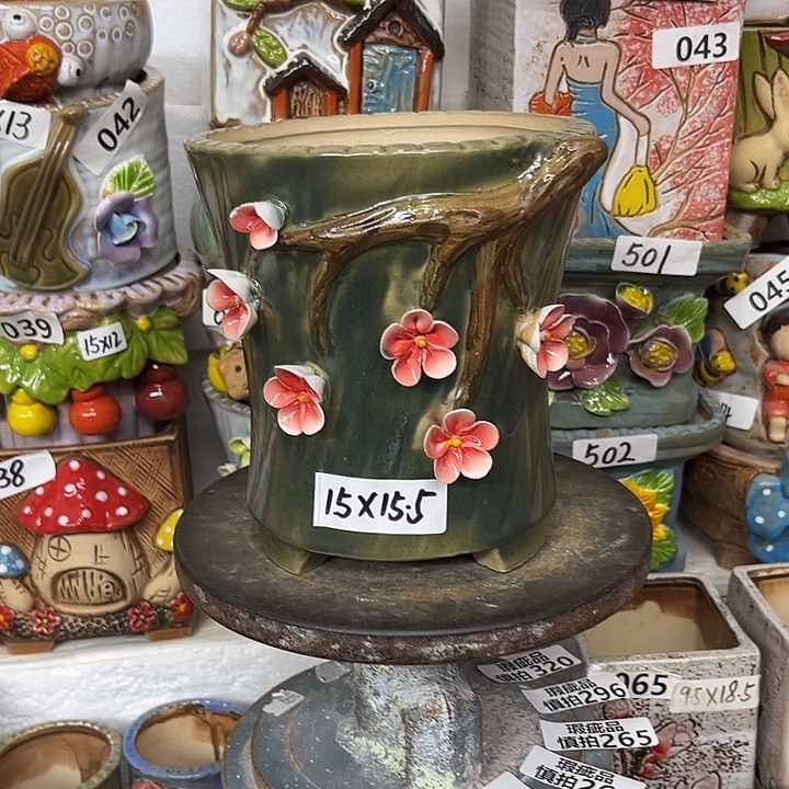 粗陶材质多肉花盆