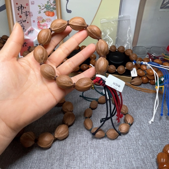 橄榄核手串/手链老*梅林铁核19,26