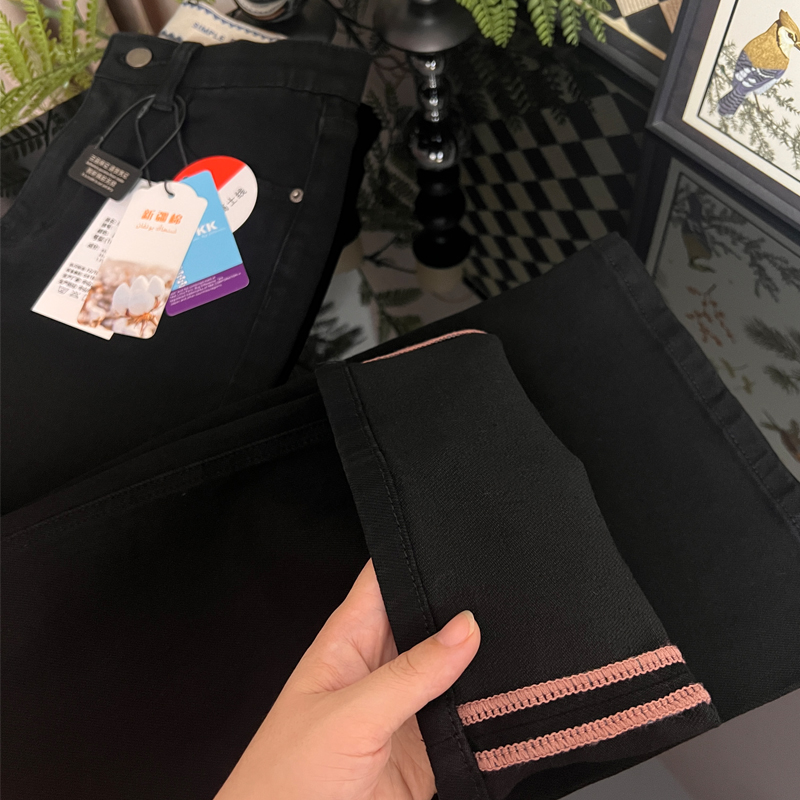加绒微喇裤女款爆款2025秋冬新款不贴腿牛仔裤弹力喇叭裤加厚宽松
