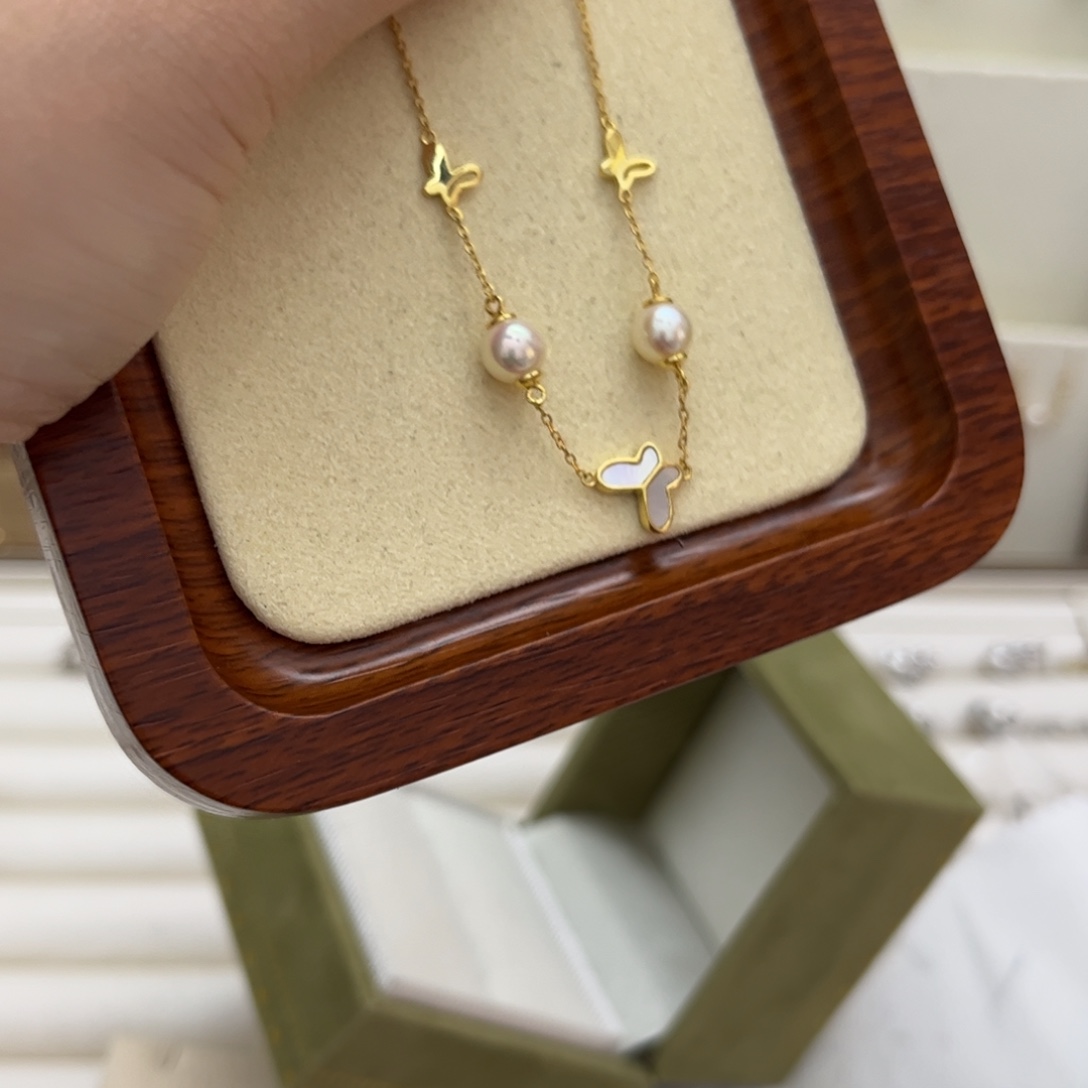 海水珍珠银S925镶嵌手链