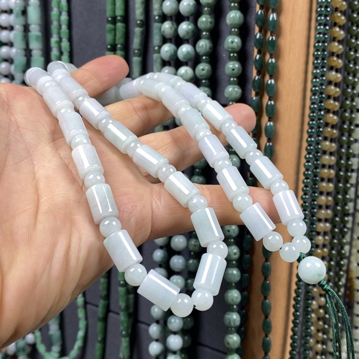翡翠项链未镶嵌P****E翡翠竹节项链