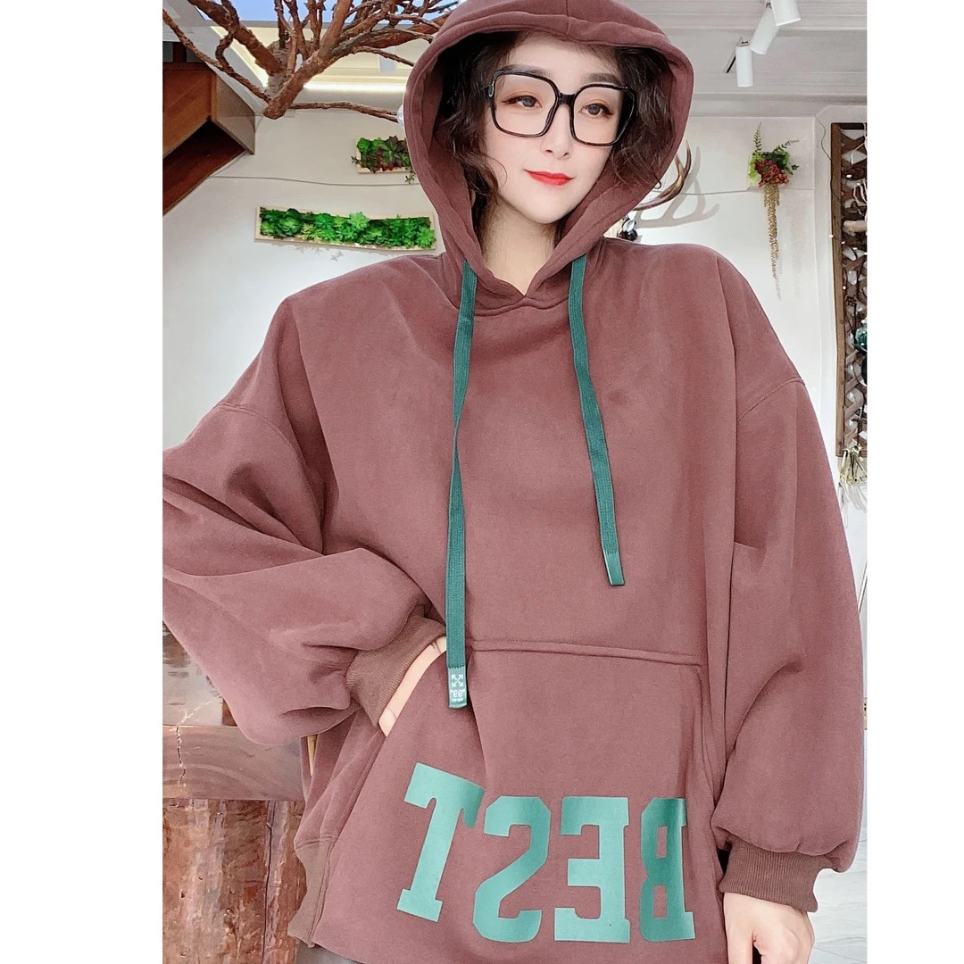 休闲百搭款加绒加厚卫衣