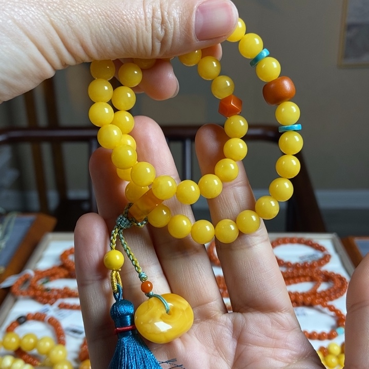 琥珀手链未镶嵌蜜蜡手串8