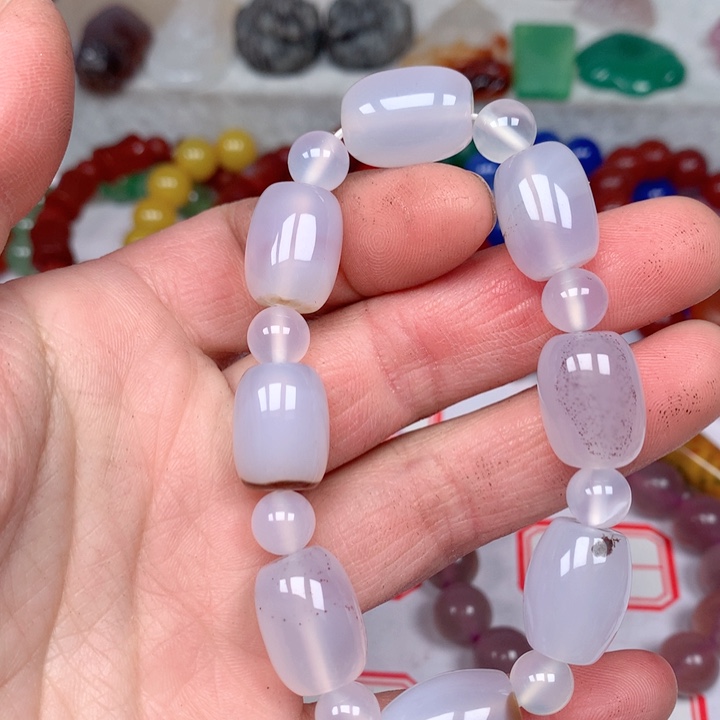 玛瑙/玉髓颈饰未镶嵌美**霞