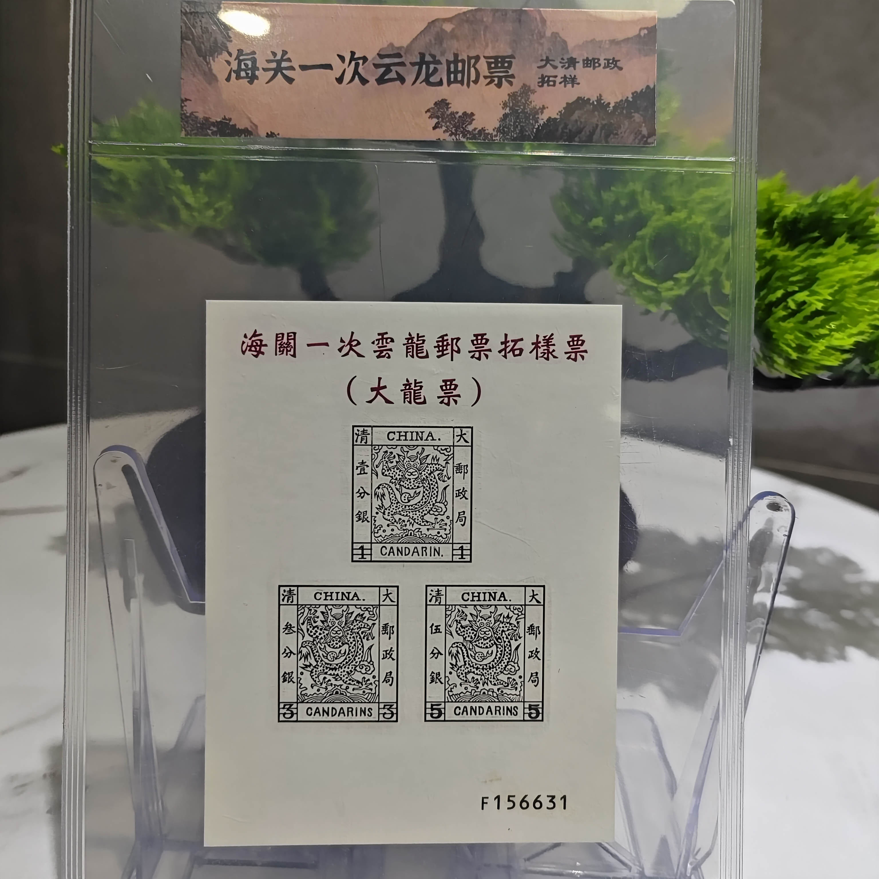 海关第一次云龙 拓样票 邮票 RCGS评级 片装