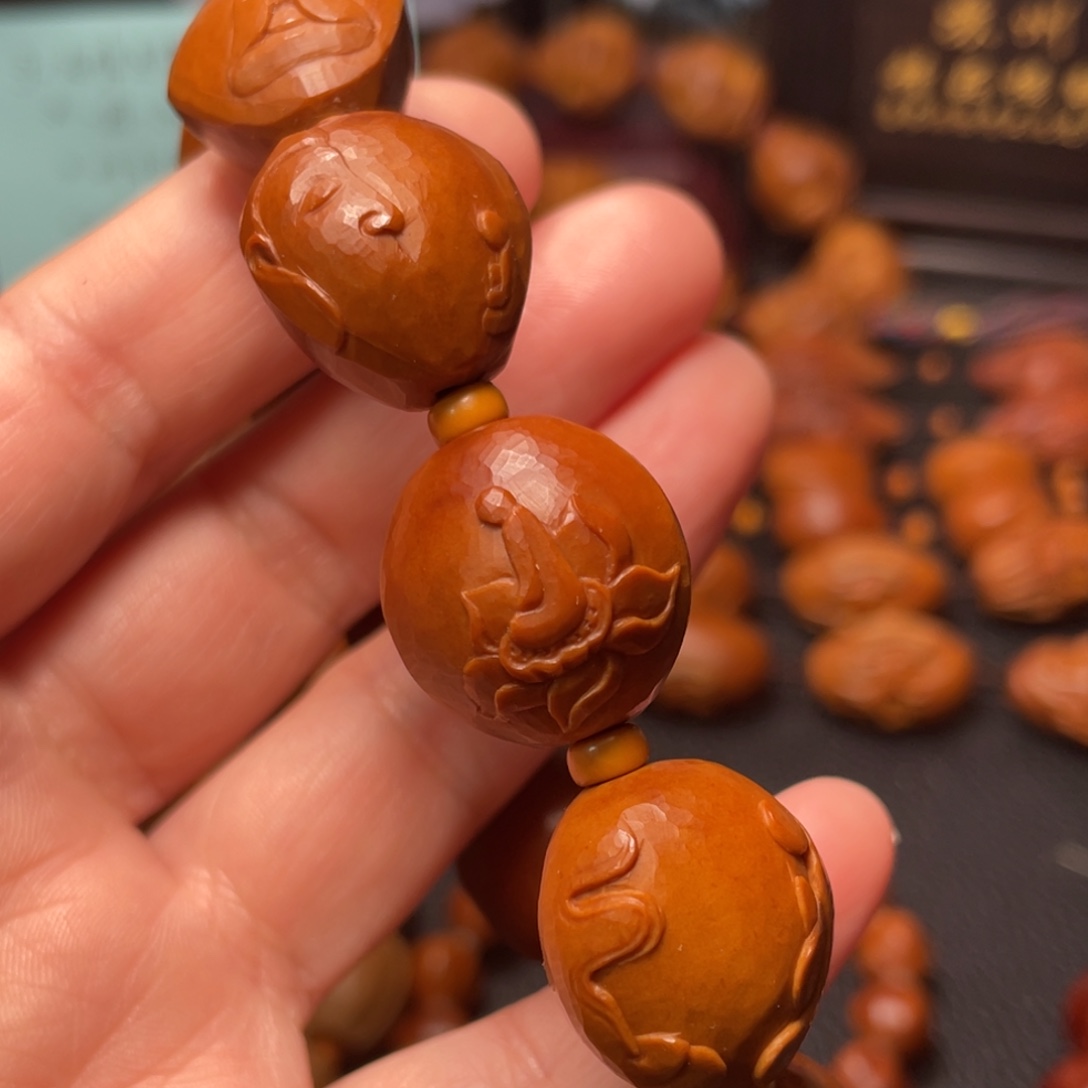 手串/手链橄榄核1.8左右铁核纯刀铲无相佛