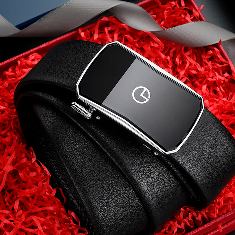 【年终好物】金利来头层牛皮真皮镜面腰带内扣皮带男款商务腰带礼盒