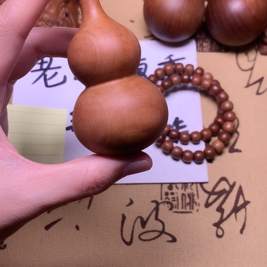 檀香木把件老山檀香大葫芦