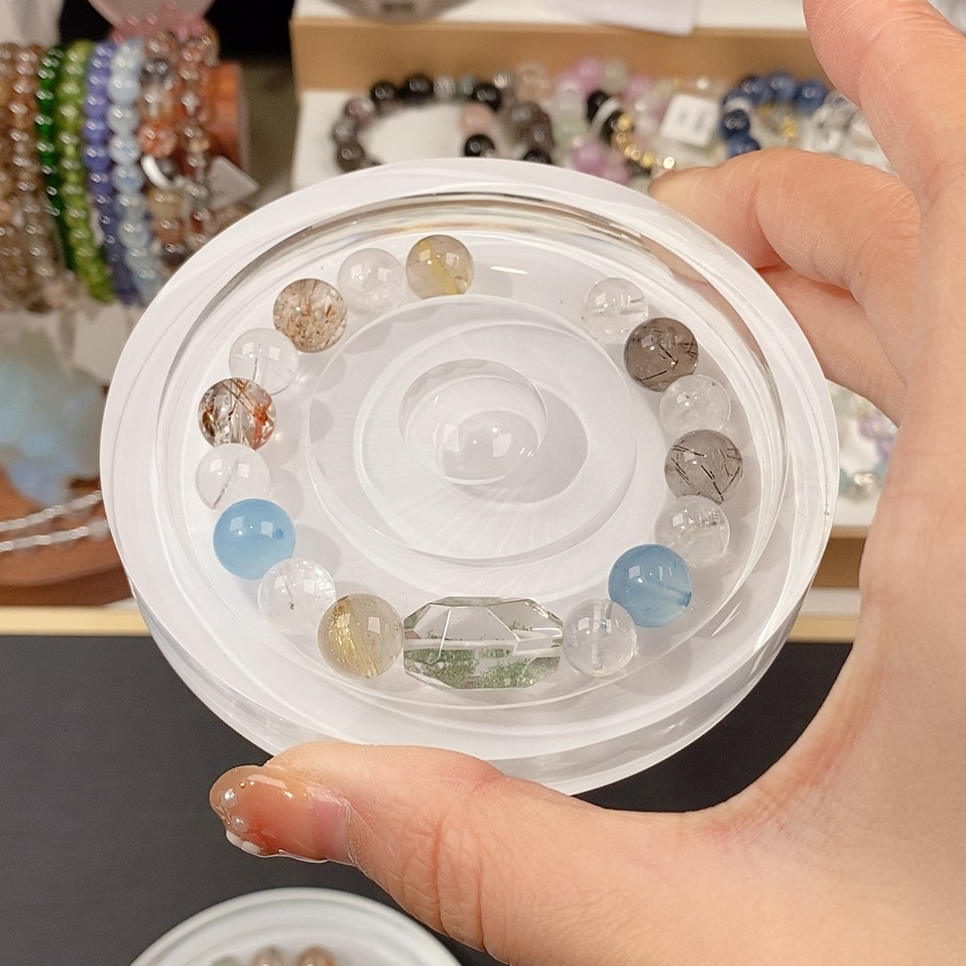 水晶手链未镶嵌黄*七总价318 手围15