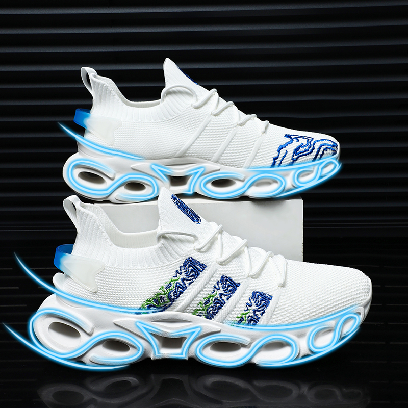 新款百搭学生刀锋透气运动男鞋跑步鞋大码鞋潮流休闲鞋减震跑步鞋